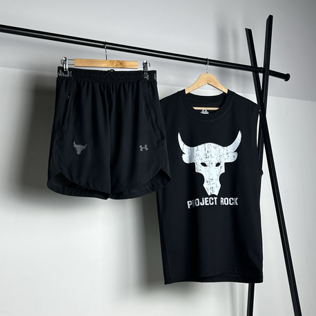 Buffalo Black Cotton Sleeveless T-shirt & Rank G2 Micro Shorts Combin  |  1033