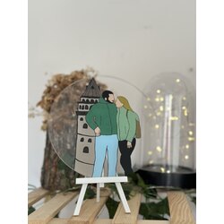daire 15 cm cam pleksi kişisel tasarım