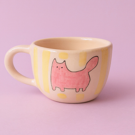 Pinky smelly cat mug