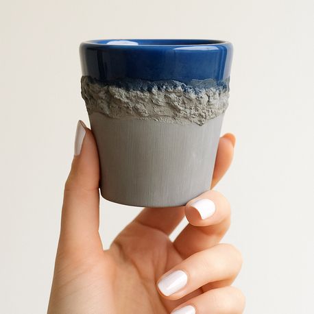 Deep sea crater espresso cup
