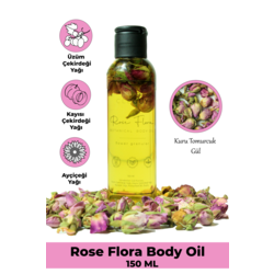 Kuru Tormucuk Gül Body Oil 150 ML Hızlı Emilim Ve Nemlendirme