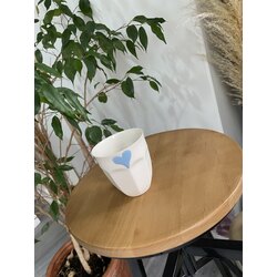 MOCO - White - blue heart 250ml 