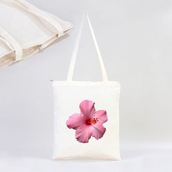 Pink Flower - Bez Çanta