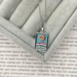 Çelik Tarot Kolye The Sun Silver