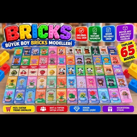50 adet İTHAL ORJİNAL BÜYÜK BRİCKS 