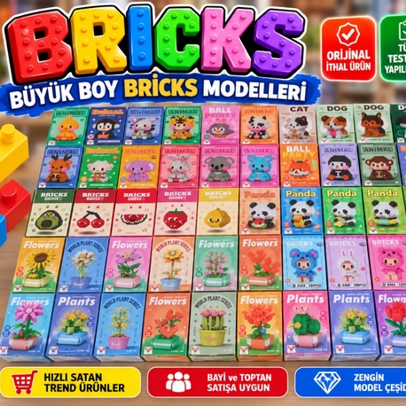 100 adet İTHAL ORJİNAL BÜYÜK BRİCKS