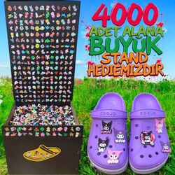 Crocs Terlik Süsleri 4000 adet Büyük standlı