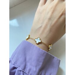 V.C Bileklik Büyük Boy Gold-Beyaz