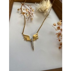 •ÇELİK ANGEL KOLYE
