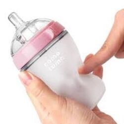 Comotomo Pembe Biberon (3+ay -2damlalı başlık-250ml)