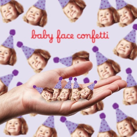 Kişiye Özel Kız Çocuk Yüz Konfeti | Doğum Günü & Baby Shower Masa Konfeti