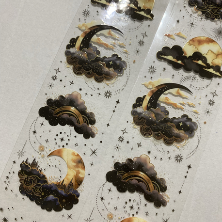 Siyah gold gökyüzü pet Tape 