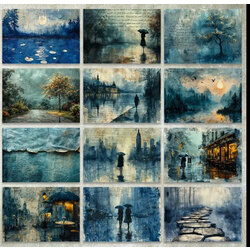 Gece, Yağmur Manzara Scrapbook