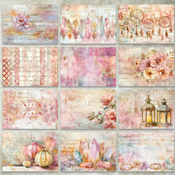 Pembe fenerlerden tüğlerden oluşan Scrapbook set