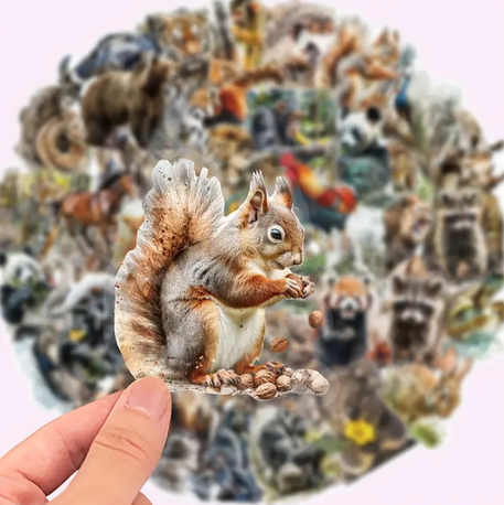 50 adet hayvanlar pet Sticker