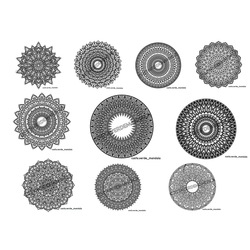 10 adet dijital mandala