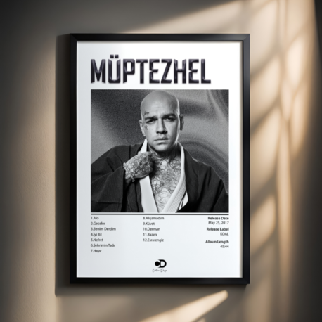 Ezhel - Müptezhel Albüm Poster Tasarımı | Özel Tasarım Dekoratif Tablo