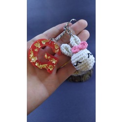 Epoksi Harf ve Amigurumi Figür Anahtarlık