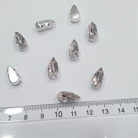 Kasalı Taş - Damla 7*15 mm (10 Adet)