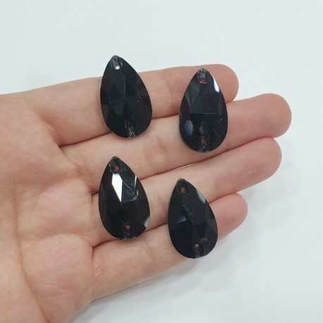 Dikme Taş - Siyah Damla 5 Adet 17*28mm