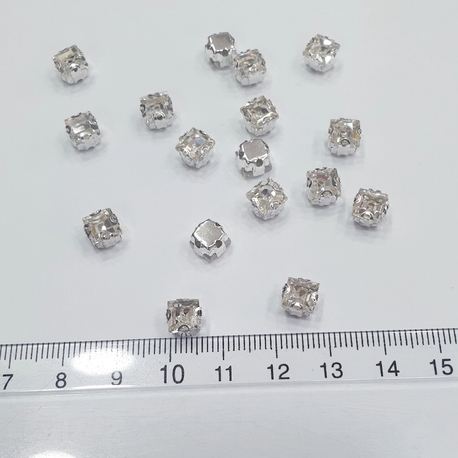 Kasalı Taş - Kare 6*6 mm (10 Adet)