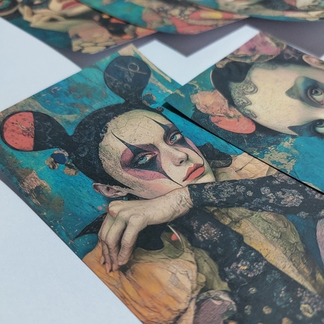 Harlequin girls paper