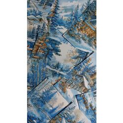 Golden blue winter paper