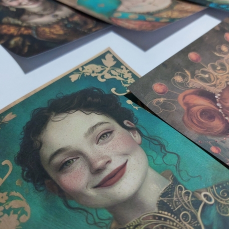 Smiling lady paper