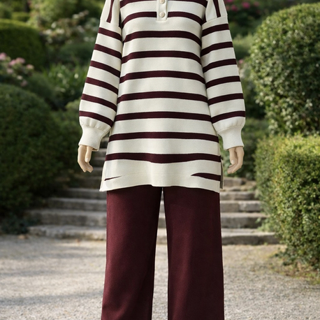 Bordo Riviera Polo Triko Takım