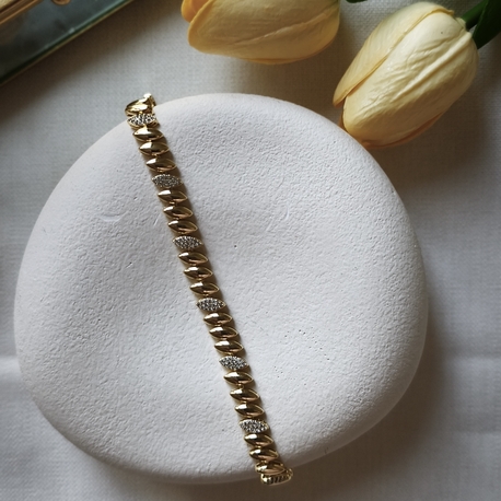 çelik 14 K kuyumcu modeli gold bileklik