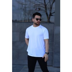 Kare Desenli Beyaz T-shirt 