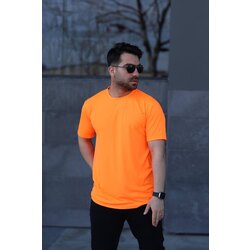 Kare Desenli Turuncu T-shirt 