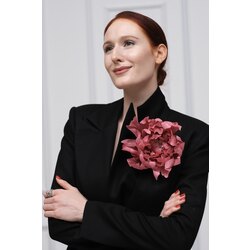 PEONY broş orta boy şeftali pembesi