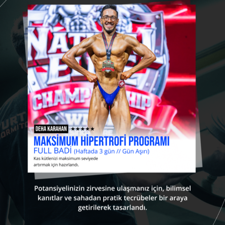 Maksimum Hipertrofi Programı: FULL BADİ (GÜN AŞIRI VEYA 3 GÜN) 