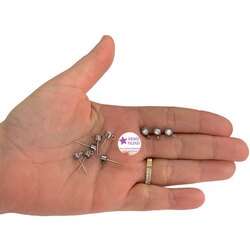 TAŞLI KÜPE KLİPSİ BEYAZ