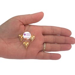 Bijuteri Lak Kaplama Kalp Uç Gold Rengi