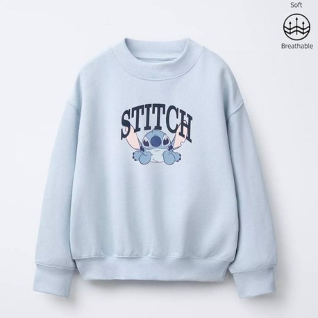 Kız Çocuk Stitch Baskılı Sweatshirt