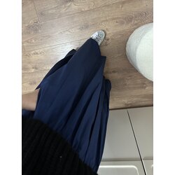 Lacivert Poplin Etek