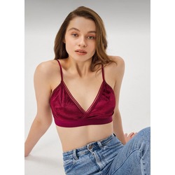 Bordo Kadife BraSet