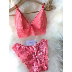 Pembe Bralet takım