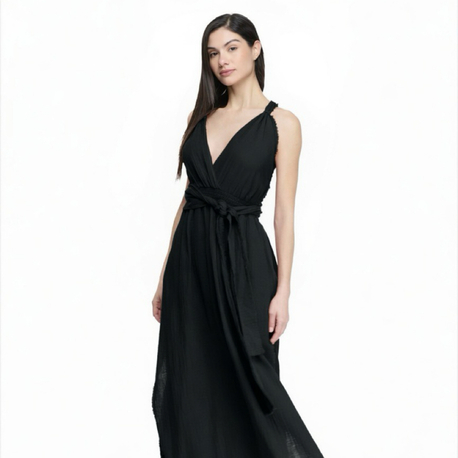 Siyah müslin elbise 4285