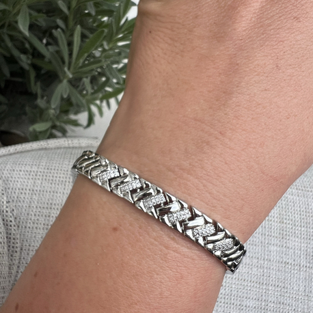 Silver cliff bileklik