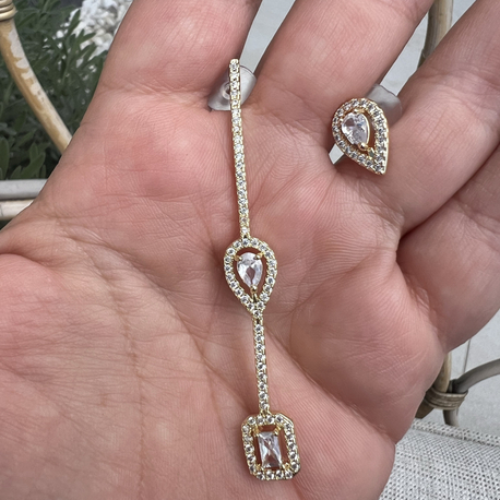 Two dims gold küpe