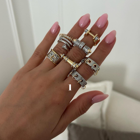 Strass love yüzük