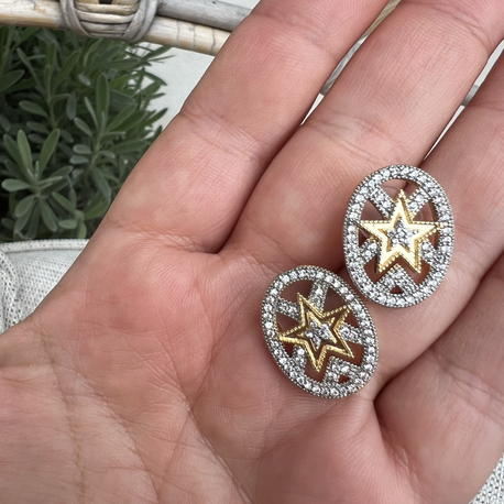 Round star earring