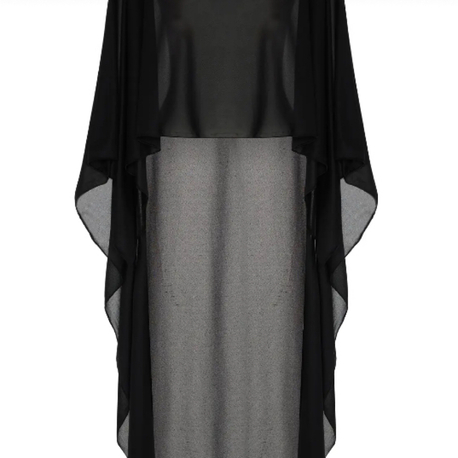 Siyah tül kaftan