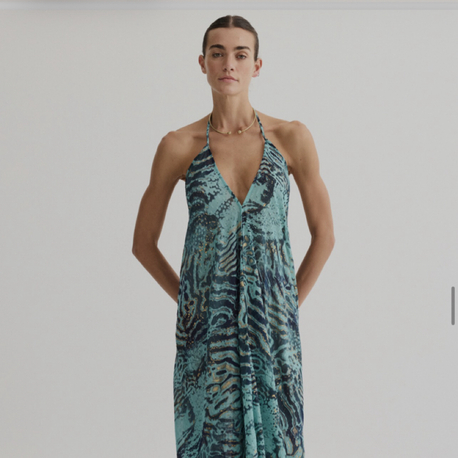 Signes liora blue Ld1113 maxi elbise