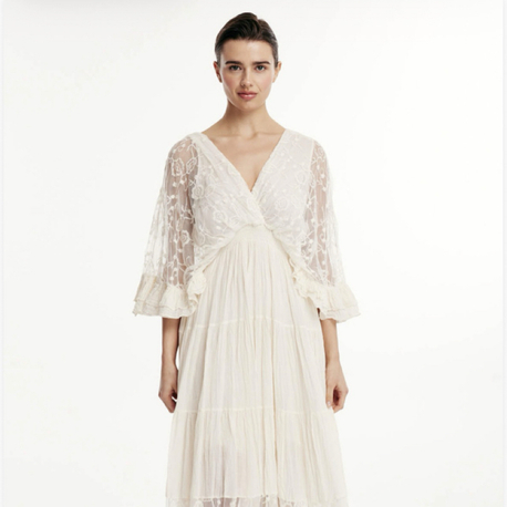 Bridgerton maxi elbise sa033