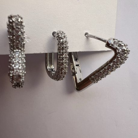 Üçlü set elements küpe