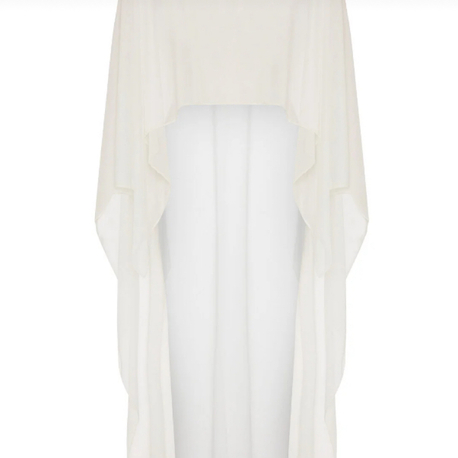 Beyaz tül kaftan